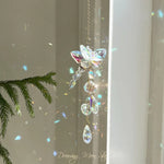 Butterfly Crystal Pendant Suncatcher | Butterfly Car Charm Gifts for Her| Rainbow Maker| Aesthetic Room Decor | Light Prism Crystal Hangings