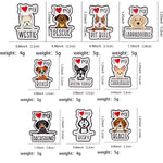 I Love My Beagle And I Love My Dachshund Lapel Pins for Backpacks Clothes