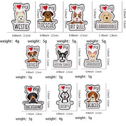I Love My Beagle And I Love My Dachshund Lapel Pins for Backpacks Clothes