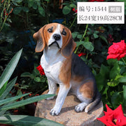 Simulation Dog Sculpture Decoration Beagle Model Statue Villa Courtyard TV Cabinet Wine Cabinet Fake Dog Decoration