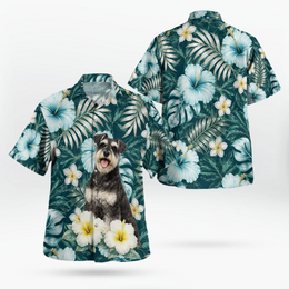 Miniature Schnauzer Dog Theme AOP Hawaii Shirt 004