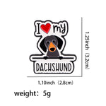 I Love My Beagle And I Love My Dachshund Lapel Pins for Backpacks Clothes