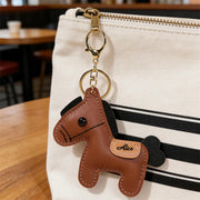 Personalized Name Leather Keychain, Custom Pony Bag Charm, 2026 Pony Pendant Keychain, Gift for Girl/Boy, Birthday Gift for Daughter