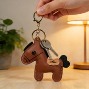 Personalized Name Leather Keychain, Custom Pony Bag Charm, 2026 Pony Pendant Keychain, Gift for Girl/Boy, Birthday Gift for Daughter