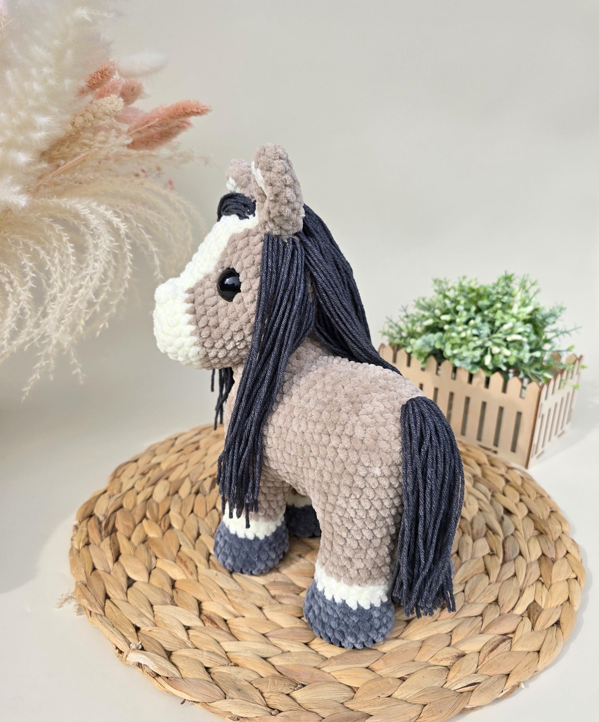 Pattern Crochet Horse, Plush Horse, Amigurumi Realistic Horse Crochet