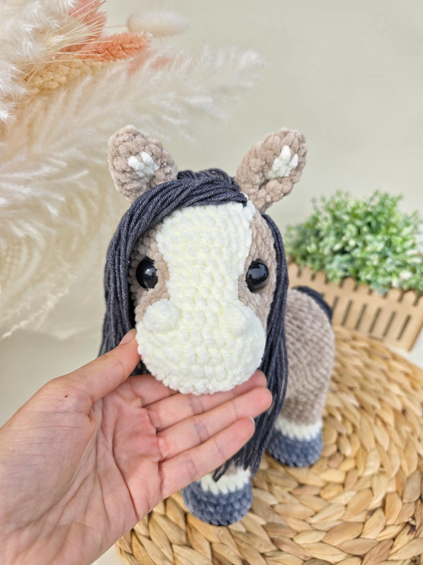Pattern Crochet Horse, Plush Horse, Amigurumi Realistic Horse Crochet