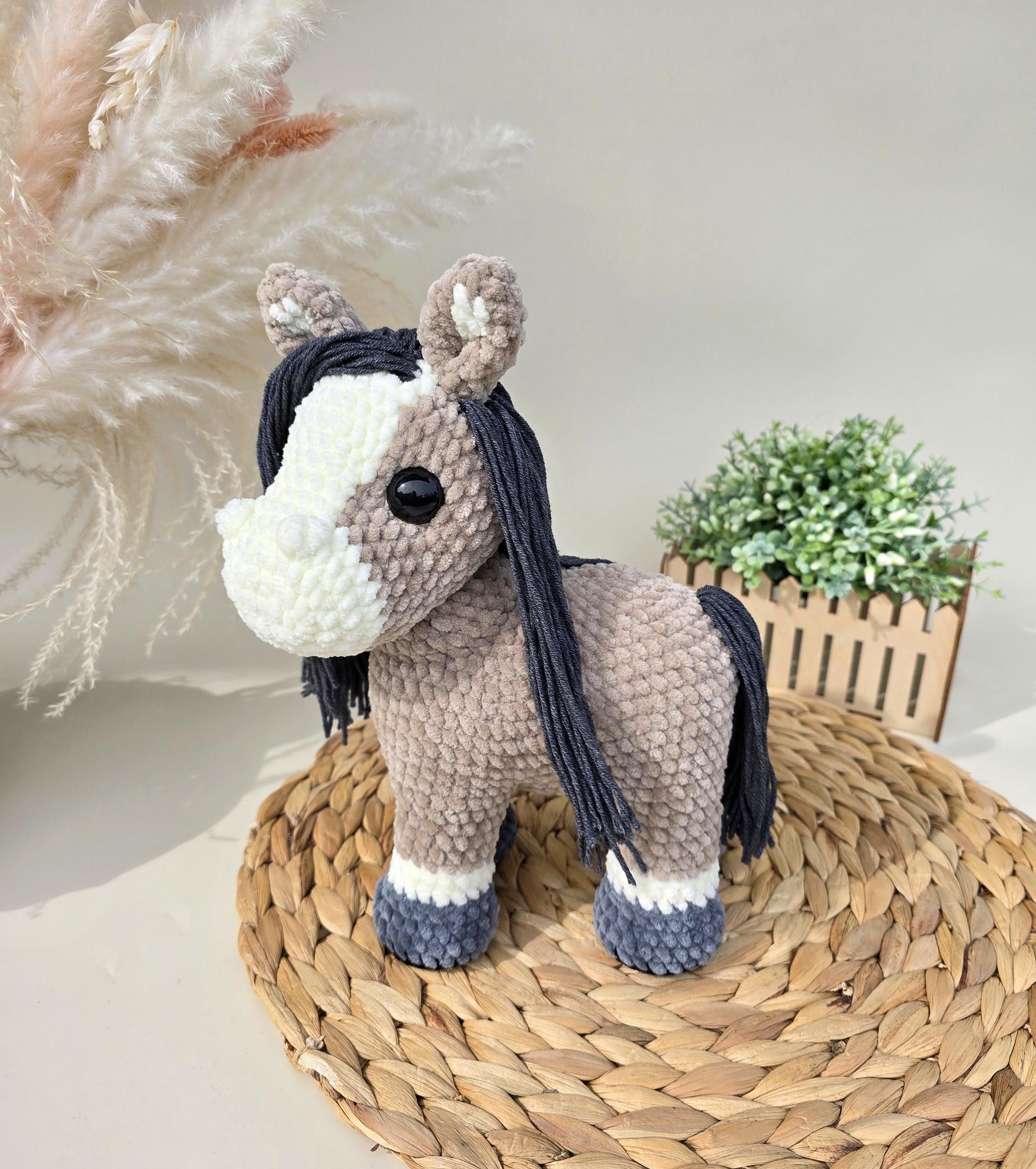 Pattern Crochet Horse, Plush Horse, Amigurumi Realistic Horse Crochet