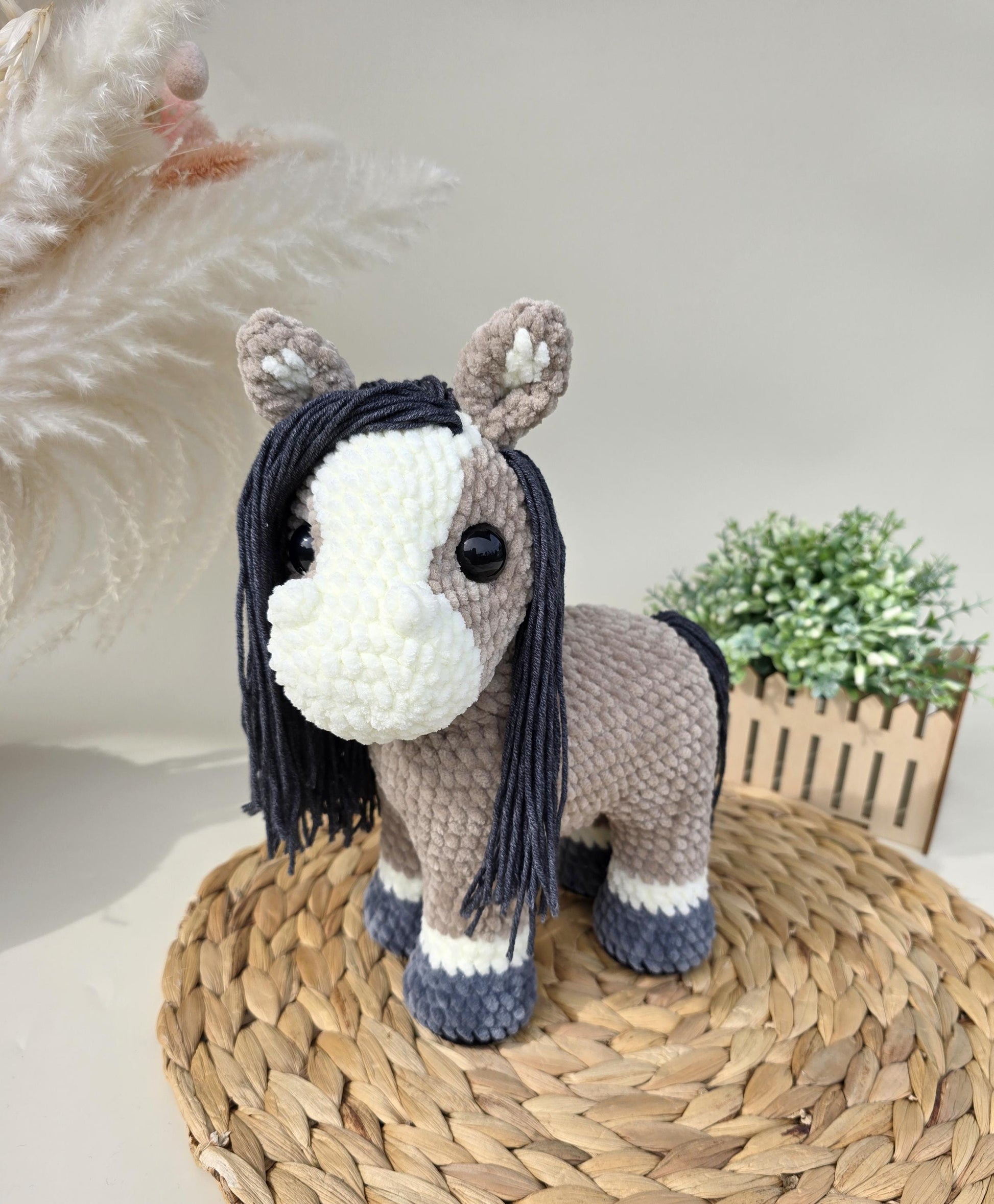 Pattern Crochet Horse, Plush Horse, Amigurumi Realistic Horse Crochet