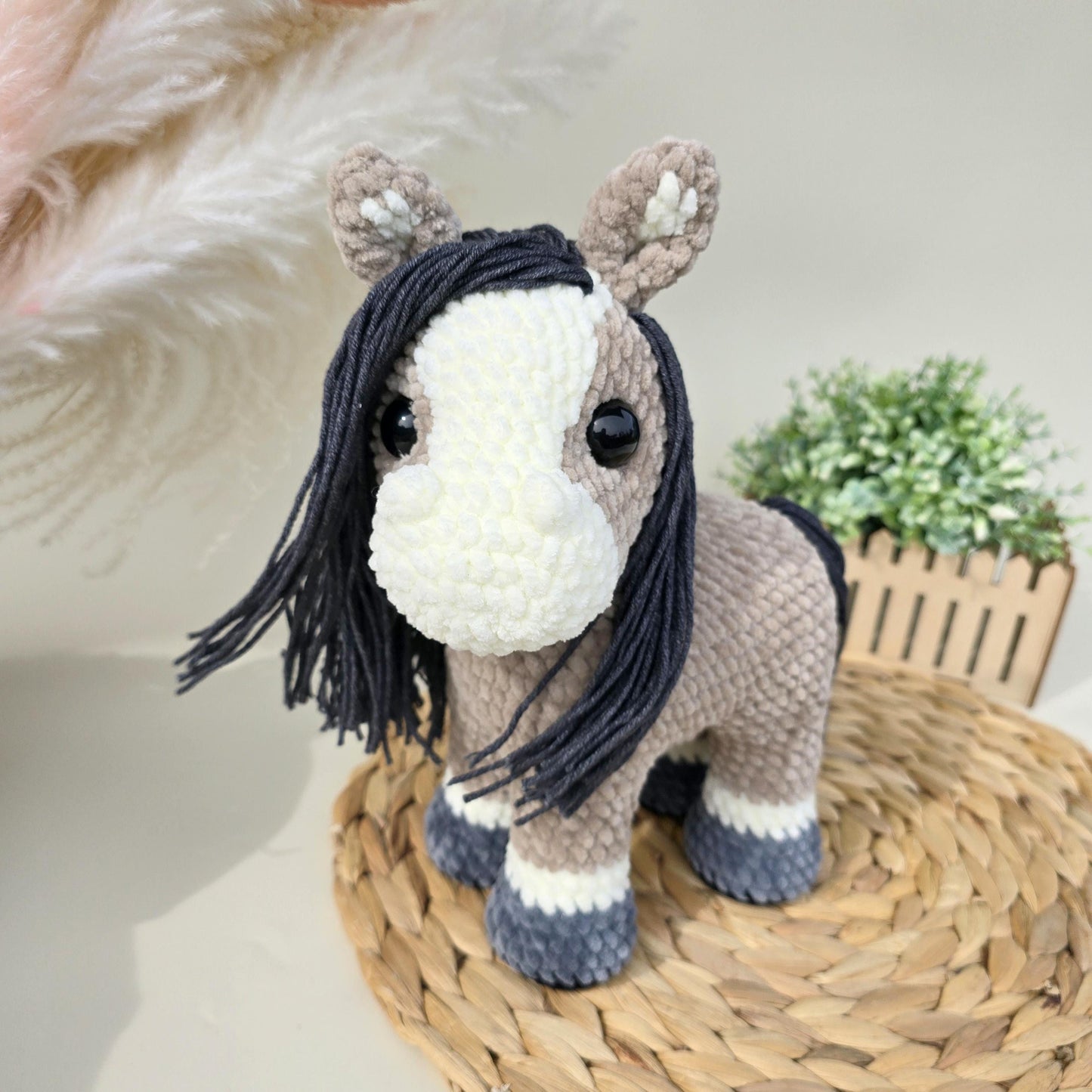 Pattern Crochet Horse, Plush Horse, Amigurumi Realistic Horse Crochet