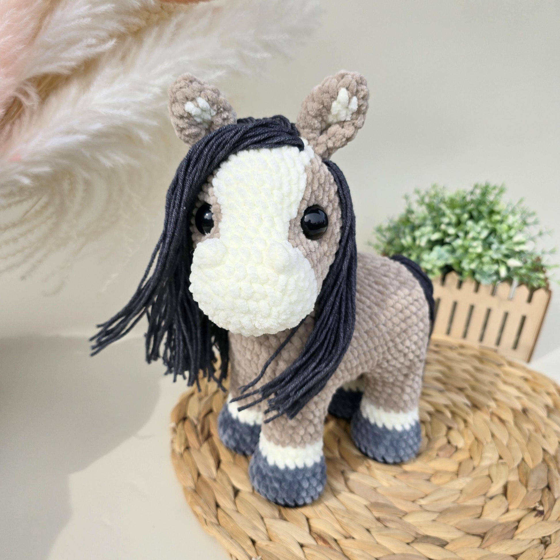 Pattern Crochet Horse, Plush Horse, Amigurumi Realistic Horse Crochet