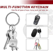Motorcycle Helmet Keychain, Creative Motorcycle Keychain Helmet Key Fob, 3D Metal Motorbike Keyring (Black+Silver)
